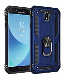 Eiroo Magnet Ring Samsung Galaxy J7 Pro 2017 Ultra Koruma Lacivert Klf