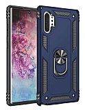 Eiroo Magnet Ring Samsung Galaxy Note 10 Plus Ultra Koruma Lacivert Klf