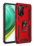 Eiroo Magnet Ring Xiaomi Mi 10T 5G Ultra Koruma Krmz Klf