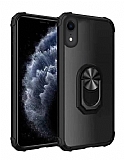 Eiroo Magnetics iPhone XR Ultra Koruma Siyah Klf
