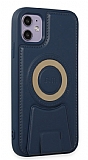 Eiroo Magneticsafe iPhone 11 Standl Lacivert Rubber Klf