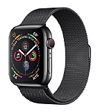 Eiroo Milanese Loop Apple Watch / Watch 2 / Watch 3 Siyah Metal Kordon (42 mm)