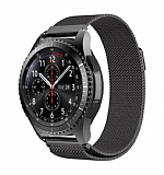 Eiroo Milanese Loop Huawei Watch GT 2 Siyah Metal Kordon (46 mm)