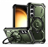 Eiroo Military Samsung Galaxy S24 Sper Koruma Yeil Klf