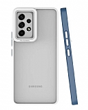 Eiroo Mima Samsung Galaxy A53 5G Kamera Korumal Lacivert Rubber Klf