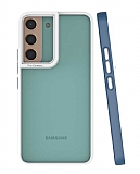 Eiroo Mima Samsung Galaxy S22 5G Kamera Korumal Lacivert Rubber Klf