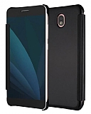 Eiroo Mirror Cover Samsung Galaxy J5 Pro 2017 Aynal Kapakl Siyah Klf