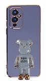 Eiroo OnePlus 9 Baby Bear Standl Mavi Silikon Klf