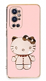 Eiroo OnePlus 9 Pro Aynal Kitty Standl Pembe Silikon Klf