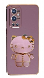 Eiroo OnePlus 9 Pro Aynal Kitty Standl Mor Silikon Klf