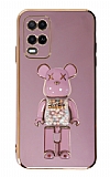 Eiroo Oppo A54 4G Candy Bear Standl Mor Silikon Klf