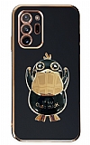 Eiroo rdek Samsung Galaxy Note 20 Ultra Standl Siyah Silikon Klf