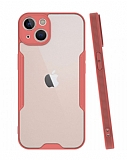 Eiroo Painted iPhone 13 Mini Kamera Korumal Pembe Klf