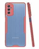 Eiroo Painted Samsung Galaxy M52 5G Pembe Silikon Klf