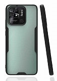 Eiroo Painted Xiaomi Poco C40 Kamera Korumal Siyah Klf