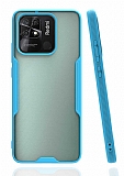 Eiroo Painted Xiaomi Poco C40 Kamera Korumal Mavi Klf
