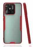 Eiroo Painted Xiaomi Redmi 10C Kamera Korumal Krmz Klf