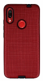 Eiroo Panther Xiaomi Redmi Note 7 / Note 7 Pro Silikon Kenarl Krmz Rubber Klf