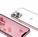Eiroo Pixel iPhone 13 Pro Pembe Rubber Klf
