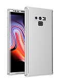 Zore GKK Ays Samsung Galaxy Note 9 360 Derece Koruma Silver Rubber Klf
