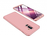 Zore GKK Ays Samsung Galaxy A6 Plus 2018 360 Derece Koruma Rose Gold Rubber Klf