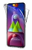 Eiroo Protection Samsung Galaxy M31S 360 Derece Koruma effaf Silikon Klf