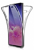 Eiroo Protection Samsung Galaxy S10 360 Derece Koruma effaf Silikon Klf