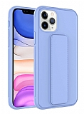 Eiroo Qstand iPhone 11 Pro Max Lila Silikon Klf
