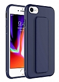 Eiroo Qstand iPhone SE 2020 Lacivert Silikon Klf