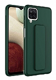 Eiroo Qstand Samsung Galaxy A12 / M12 Yeil Silikon Klf
