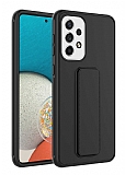 Eiroo Qstand Samsung Galaxy A73 Siyah Silikon Klf