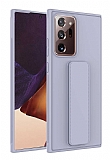Eiroo Qstand Samsung Galaxy Note 20 Ultra Gri Silikon Klf