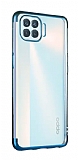 Eiroo Radiant Oppo Reno4 Lite Lacivert Kenarl effaf Silikon Klf
