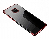 Eiroo Radiant Xiaomi Redmi Note 9 Pro Krmz Kenarl effaf Silikon Klf