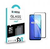 Eiroo Realme 6 Tempered Glass Full Siyah Cam Ekran Koruyucu
