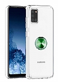 Eiroo Ring Crystal Samsung Galaxy A31 Yeil Yzkl Silikon Klf