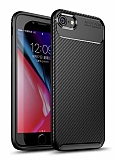 Eiroo Rugged Carbon iPhone 7 / 8 Siyah Silikon Klf