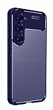 Eiroo Rugged Carbon Samsung Galaxy S23 Lacivert Silikon Klf