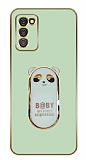 Eiroo Samsung Galaxy A02s Baby Panda Standl Yeil Silikon Klf