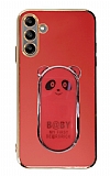 Eiroo Samsung Galaxy A04s Baby Panda Standl Krmz Silikon Klf
