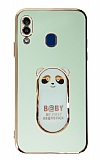 Eiroo Samsung Galaxy A20 / A30 Baby Panda Standl Yeil Silikon Klf