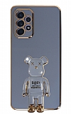 Eiroo Samsung Galaxy A32 4G Baby Bear Standl Mavi Silikon Klf