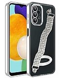 Eiroo Samsung Galaxy A23 Su Yolu Zincirli Silver Silikon Klf