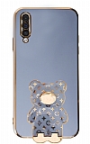 Eiroo Samsung Galaxy A30S Lks Ay Standl Mavi Silikon Klf