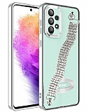 Eiroo Samsung Galaxy A32 4G Su Yolu Zincirli Silver Silikon Klf