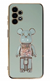 Eiroo Samsung Galaxy A33 5G Candy Bear Standl Yeil Silikon Klf