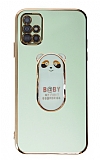 Eiroo Samsung Galaxy A51 Baby Panda Standl Yeil Silikon Klf