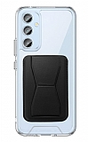Eiroo Samsung Galaxy A54 Siyah Kartlkl Standl Ultra Koruma Klf