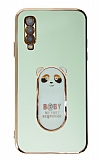 Eiroo Baby Panda Samsung Galaxy A70 Standl Yeil Silikon Klf