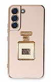 Eiroo Samsung Galaxy S21 FE 5G Aynal Parfm Standl Pembe Silikon Klf